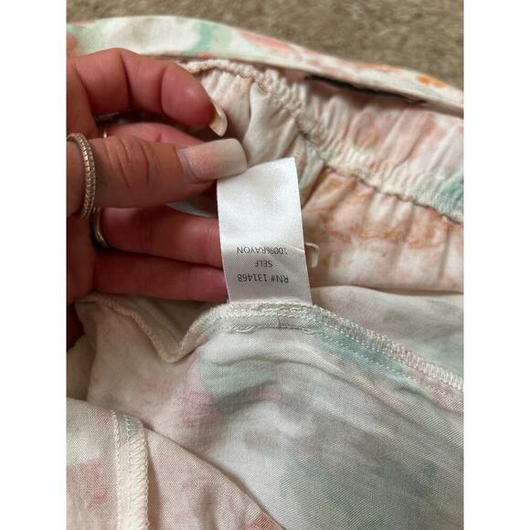 Anthropologie Fate Tie-Dye Kimono Sleeve Wrap Romper SZ M Pastel Multicolor - Picture 7 of 10